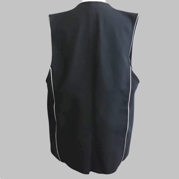 HELMUT LANG Origami Vest Wool Jersey Black Raw Edge Drape Size Large - Picture 7 of 13